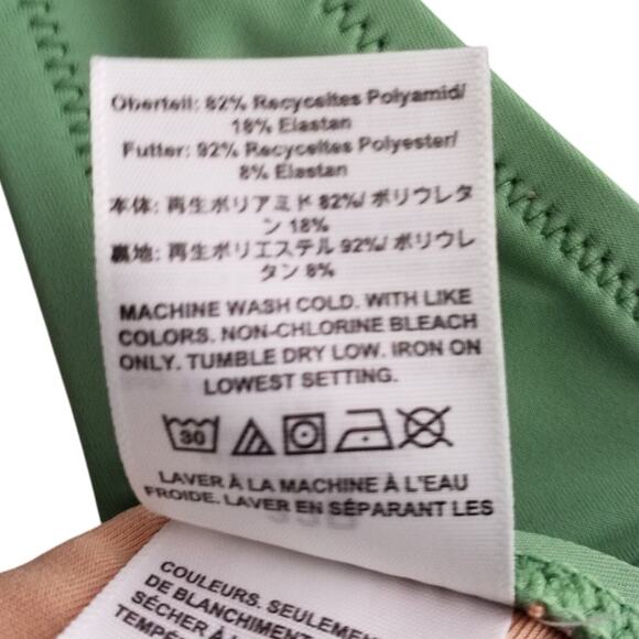 J.Crew Green Balconette Bikini Top NWT 32B Underwire Adjustable Straps - Picture 7 of 8